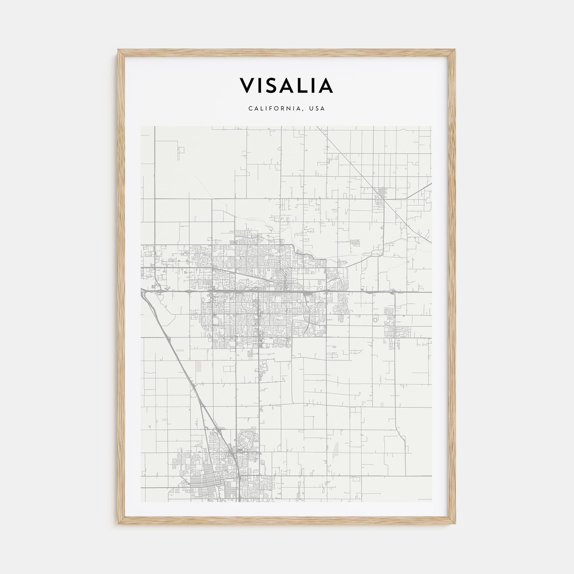 Visalia Map Portrait Poster