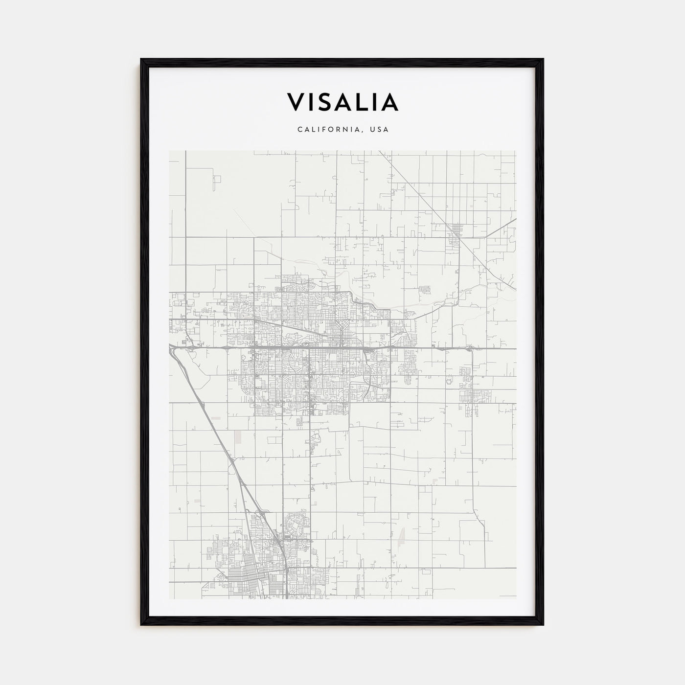 Visalia Map Portrait Poster