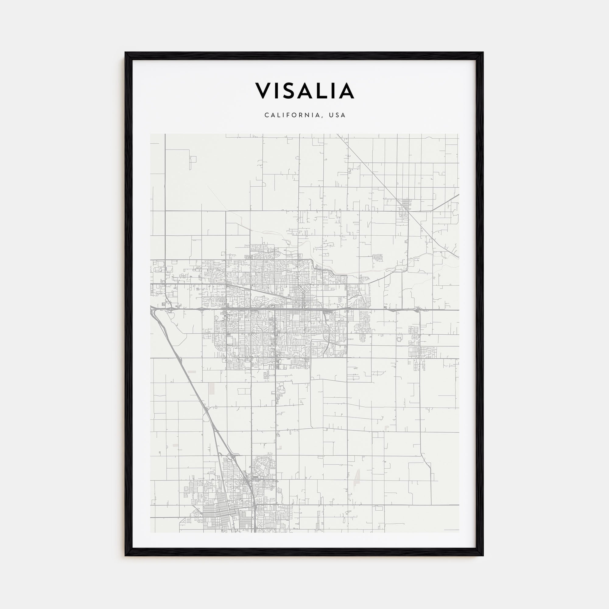 Visalia Map Portrait Poster