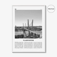 Vladivostok Print Black and White, Vladivostok Wall Art, Vladivostok Poster, Vladivostok Photo, Vladivostok Décor, Vladivostok Map, Russia
