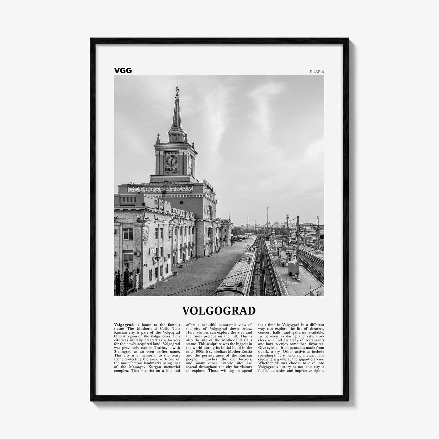 Volgograd Print Black and White, Volgograd Wall Art, Volgograd Poster, Volgograd Photo, Volgograd Wall Décor, Volgograd Map, Russia