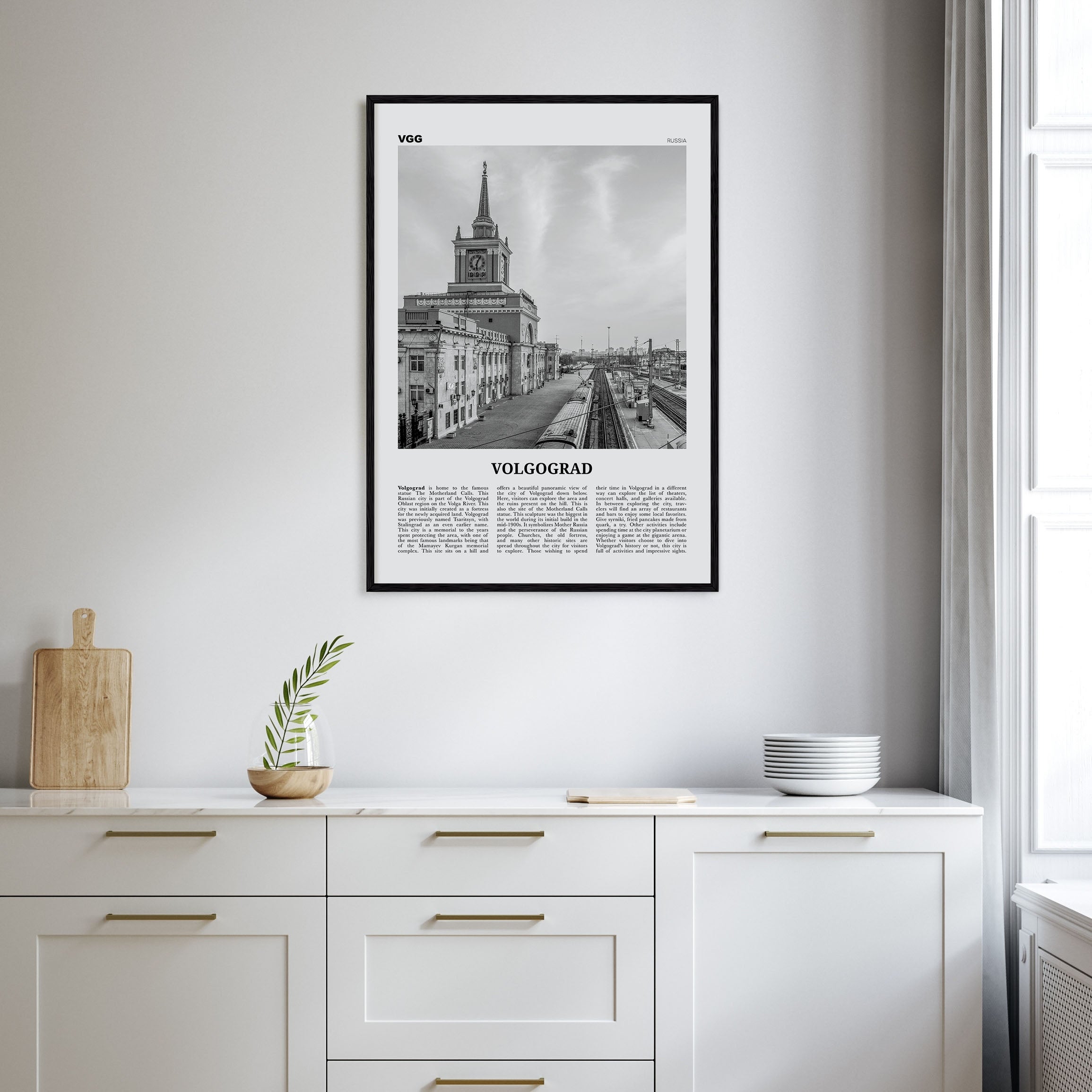 Volgograd Travel B&W Poster