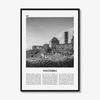 Volterra Print Black and White, Volterra Wall Art, Volterra Poster, Volterra Photo, Volterra Map, Volterra Wall Decor, Italy, Italia