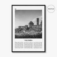 Volterra Print Black and White, Volterra Wall Art, Volterra Poster, Volterra Photo, Volterra Map, Volterra Wall Decor, Italy, Italia