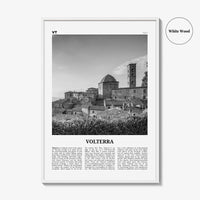 Volterra Print Black and White, Volterra Wall Art, Volterra Poster, Volterra Photo, Volterra Map, Volterra Wall Decor, Italy, Italia