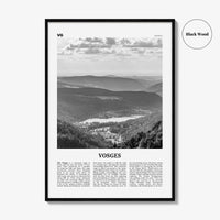 Vosges Print Black and White, Vosges Wall Art, Vosges Poster, Vosges Photo, Vosges Wall Décor, Vosges Map, France