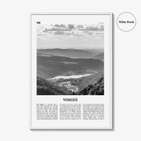 Vosges Print Black and White, Vosges Wall Art, Vosges Poster, Vosges Photo, Vosges Wall Décor, Vosges Map, France