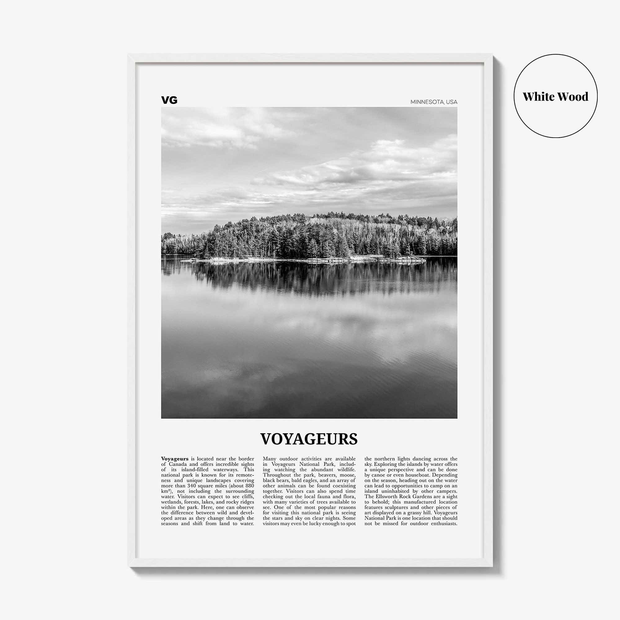 Voyageurs National Park Print Black and White, Voyageurs Wall Art, Voyageurs Poster, Voyageurs Photo, Voyageurs Wall Décor, Minnesota, USA