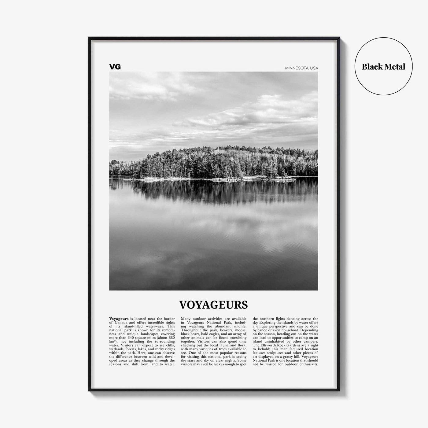 Voyageurs National Park Print Black and White, Voyageurs Wall Art, Voyageurs Poster, Voyageurs Photo, Voyageurs Wall Décor, Minnesota, USA