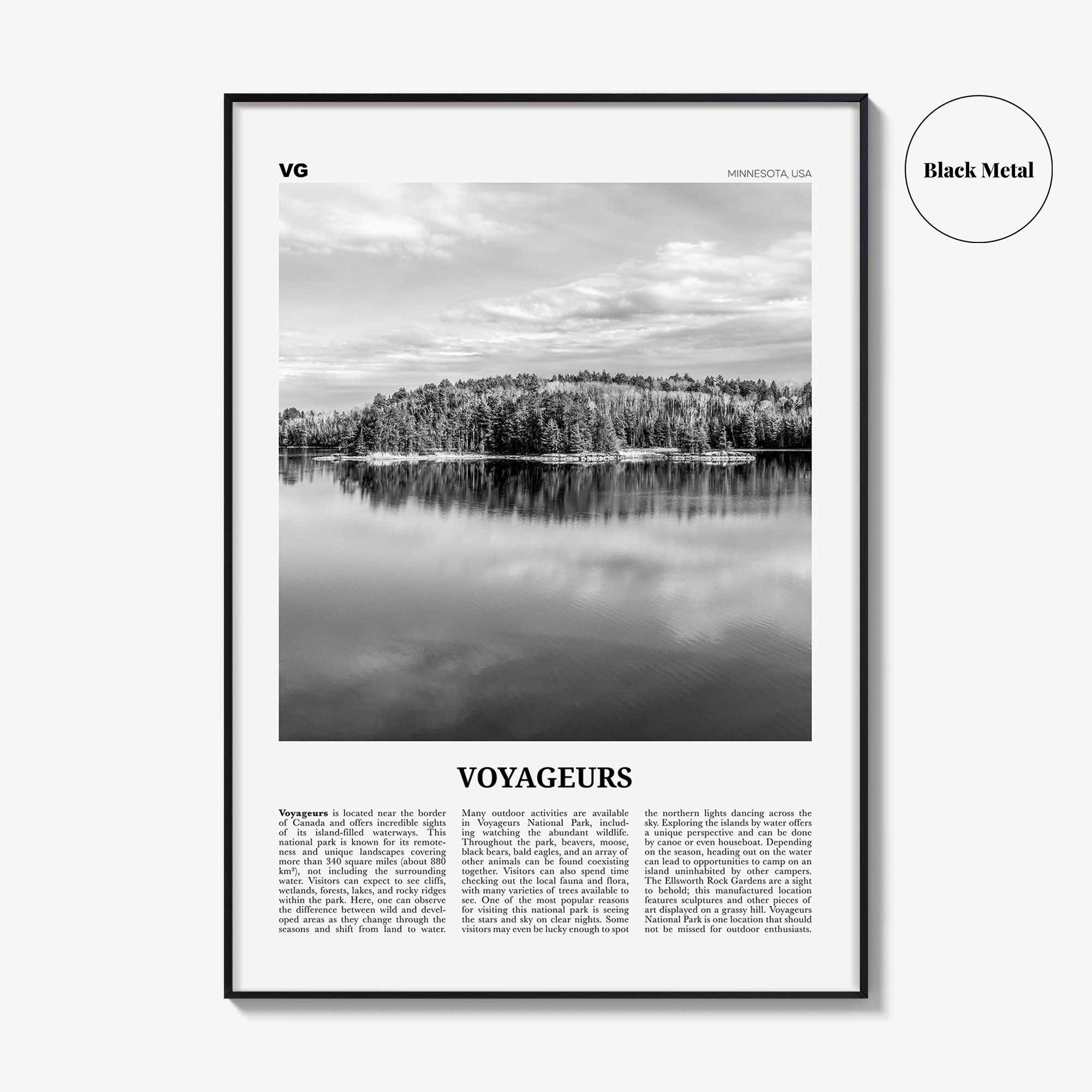 Voyageurs National Park Print Black and White, Voyageurs Wall Art, Voyageurs Poster, Voyageurs Photo, Voyageurs Wall Décor, Minnesota, USA