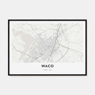 Waco Map Landscape Poster
