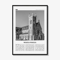 Wagga Wagga Print Black and White, Wagga Wagga Wall Art, Wagga Wagga Poster, Wagga Wagga Photo, Wagga Wagga Wall Décor, Australia