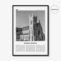 Wagga Wagga Print Black and White, Wagga Wagga Wall Art, Wagga Wagga Poster, Wagga Wagga Photo, Wagga Wagga Wall Décor, Australia