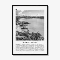 Waiheke Island Print Black and White, Waiheke Island Wall Art, Waiheke Island Poster, Waiheke Island Photo, Waiheke Island, New Zealand