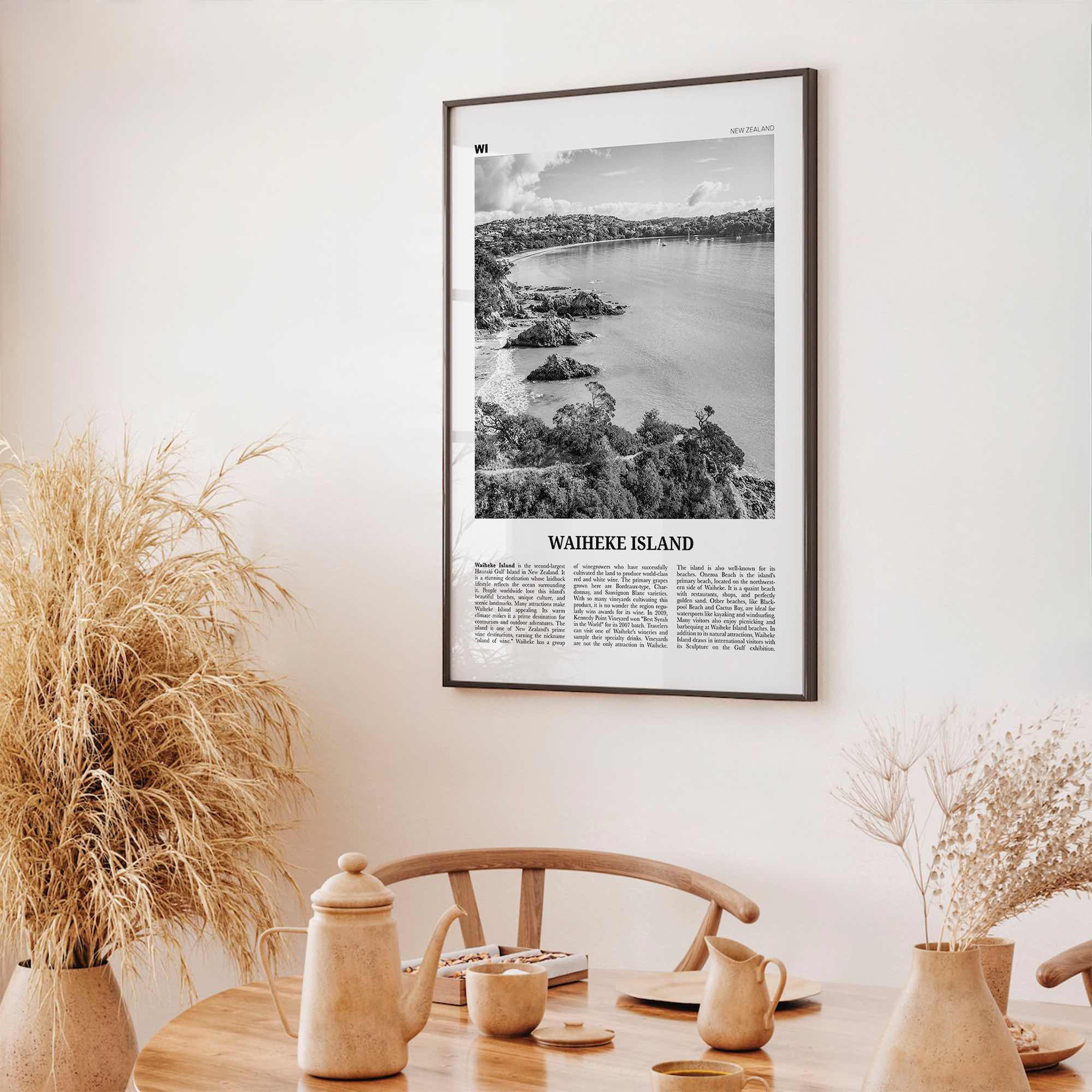 Waiheke Island Print Black and White, Waiheke Island Wall Art, Waiheke Island Poster, Waiheke Island Photo, Waiheke Island, New Zealand