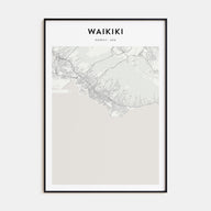 Waikiki Map Portrait Poster