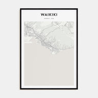 Waikiki Map Portrait Poster