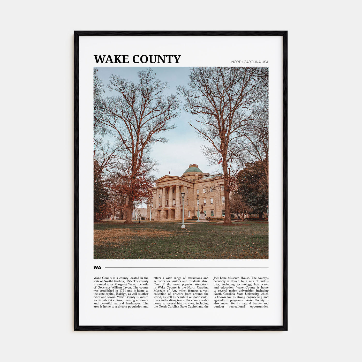 Wake County Travel Color Poster