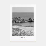 Wales Portrait B&W Poster