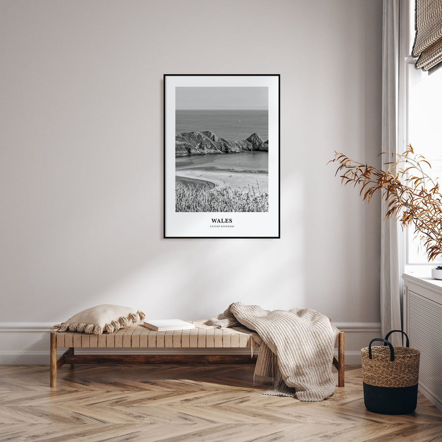 Wales Portrait B&W Poster