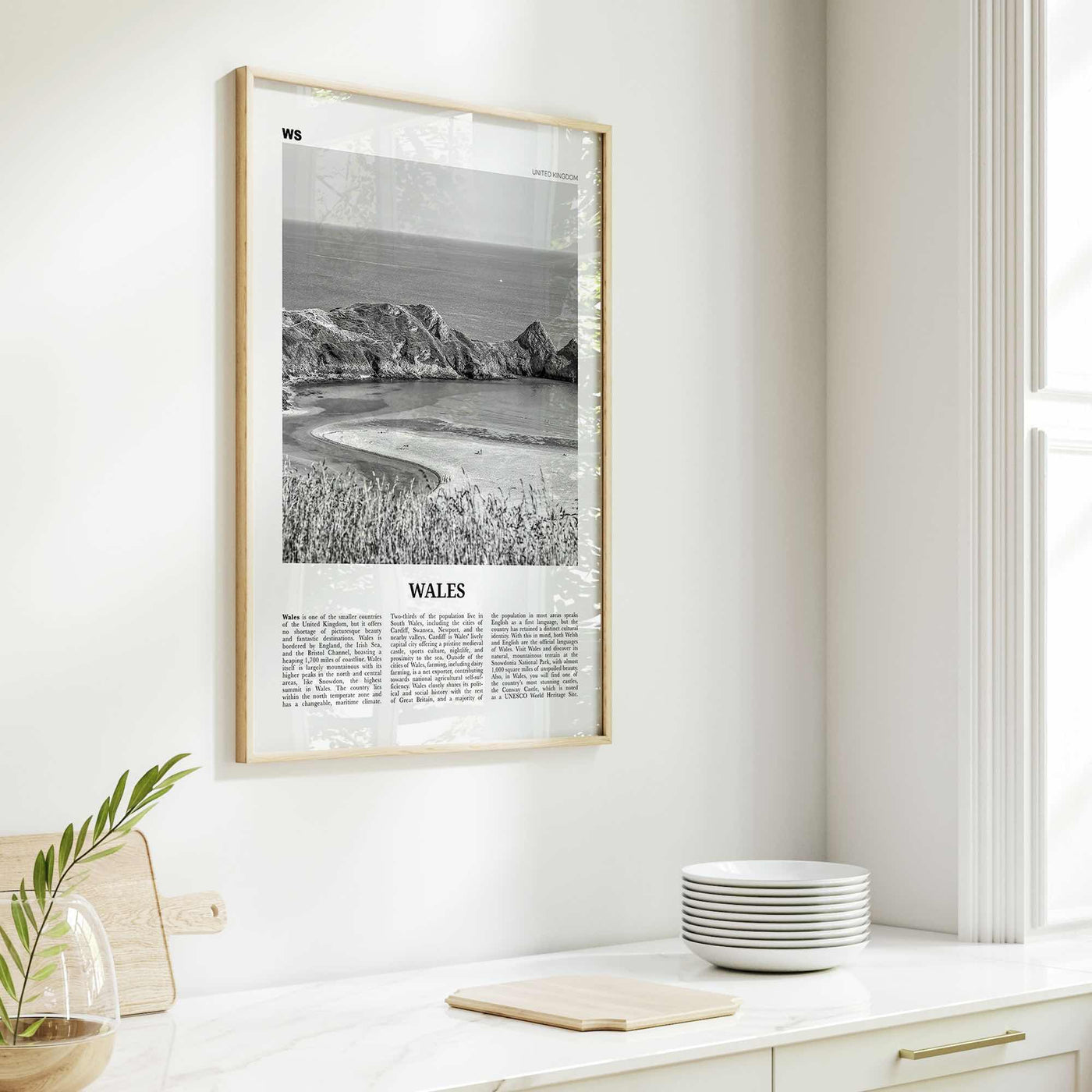 Wales Print Black and White, Wales Wall Art, Wales Poster, Wales Photo, UK, United Kingdom, Britain, Cardiff, Swansea, Europe