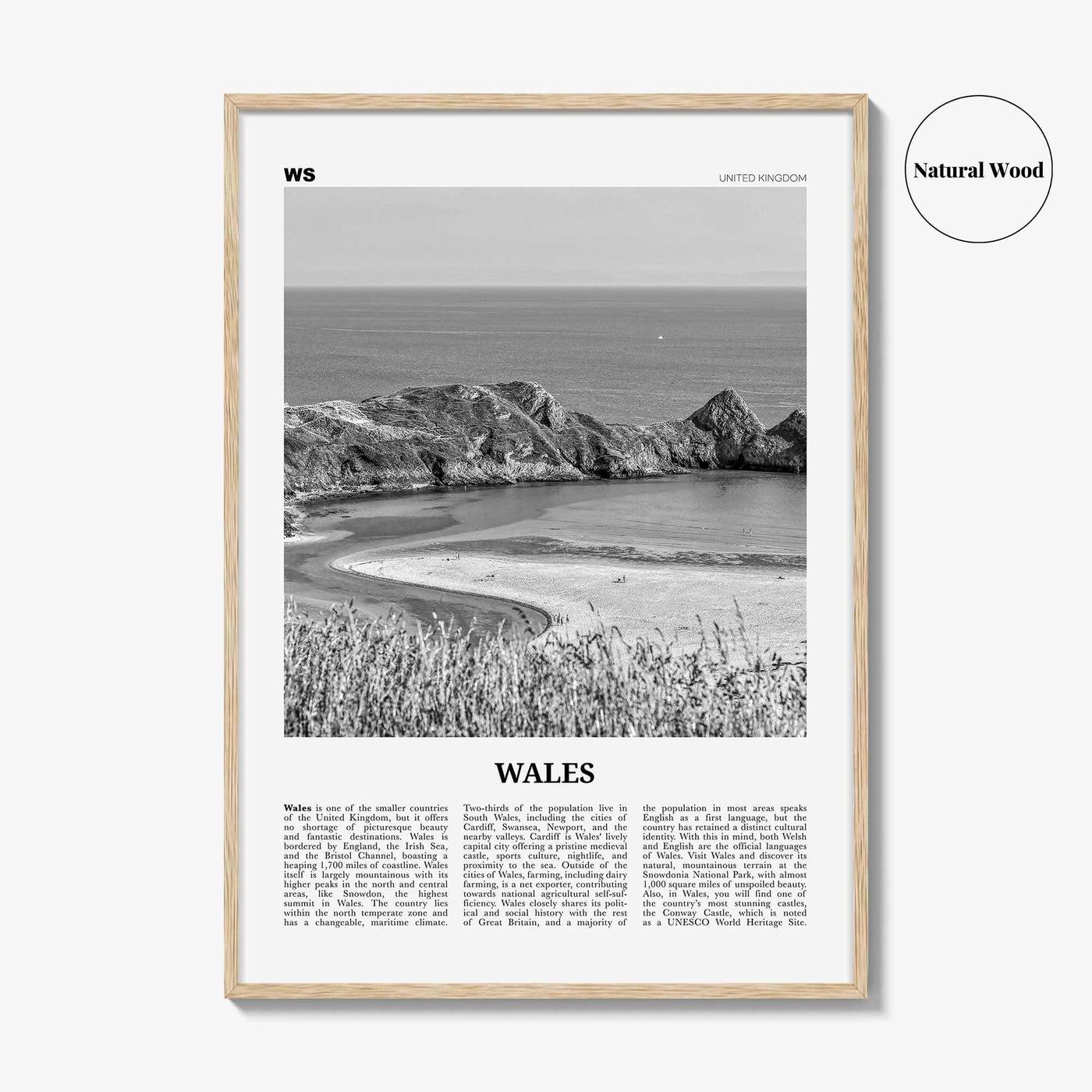 Wales Print Black and White, Wales Wall Art, Wales Poster, Wales Photo, UK, United Kingdom, Britain, Cardiff, Swansea, Europe