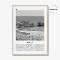 Wales Print Black and White, Wales Wall Art, Wales Poster, Wales Photo, UK, United Kingdom, Britain, Cardiff, Swansea, Europe