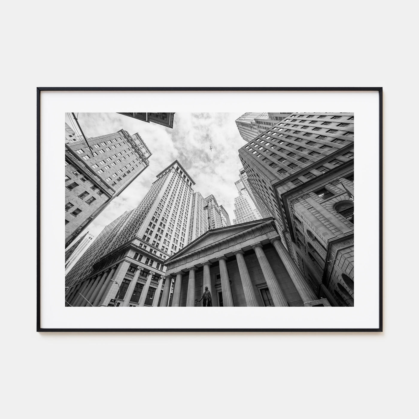 Wall Street Landscape B&W Poster