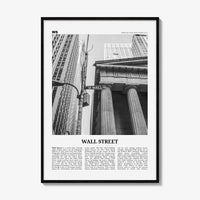 Wall Street Print Black and White, Wall Street Wall Art, Wall Street Poster, Wall Street Photo, Wall Street Décor, Manhattan, New York, USA