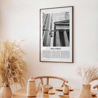Wall Street Print Black and White, Wall Street Wall Art, Wall Street Poster, Wall Street Photo, Wall Street Décor, Manhattan, New York, USA