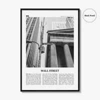Wall Street Print Black and White, Wall Street Wall Art, Wall Street Poster, Wall Street Photo, Wall Street Décor, Manhattan, New York, USA