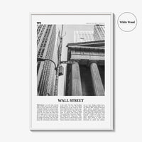 Wall Street Print Black and White, Wall Street Wall Art, Wall Street Poster, Wall Street Photo, Wall Street Décor, Manhattan, New York, USA