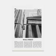 Wall Street Travel B&W Poster