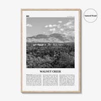 Walnut Creek Print Black and White, Walnut Creek Wall Art, Walnut Creek Poster, Walnut Creek Photo, Walnut Creek Wall Décor, California, USA