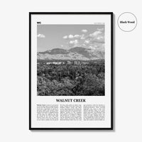 Walnut Creek Print Black and White, Walnut Creek Wall Art, Walnut Creek Poster, Walnut Creek Photo, Walnut Creek Wall Décor, California, USA