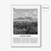 Walnut Creek Print Black and White, Walnut Creek Wall Art, Walnut Creek Poster, Walnut Creek Photo, Walnut Creek Wall Décor, California, USA