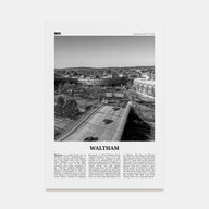 Waltham Travel B&W Poster