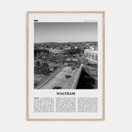 Waltham Travel B&W Poster