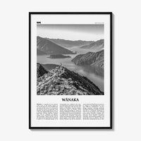 Wanaka Print Black and White, Wanaka Wall Art, Wanaka Poster, Wanaka Photo, Wanaka Wall Décor,