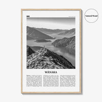 Wanaka Print Black and White, Wanaka Wall Art, Wanaka Poster, Wanaka Photo, Wanaka Wall Décor,
