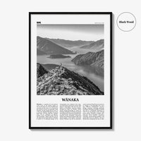 Wanaka Print Black and White, Wanaka Wall Art, Wanaka Poster, Wanaka Photo, Wanaka Wall Décor,