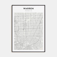 Warren Map Portrait Poster