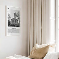 Warrenton Print Black and White, Warrenton Wall Art, Warrenton Poster, Warrenton Photo, Warrenton Wall Décor, Warrenton Map, Virginia, USA