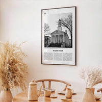 Warrenton Print Black and White, Warrenton Wall Art, Warrenton Poster, Warrenton Photo, Warrenton Wall Décor, Warrenton Map, Virginia, USA