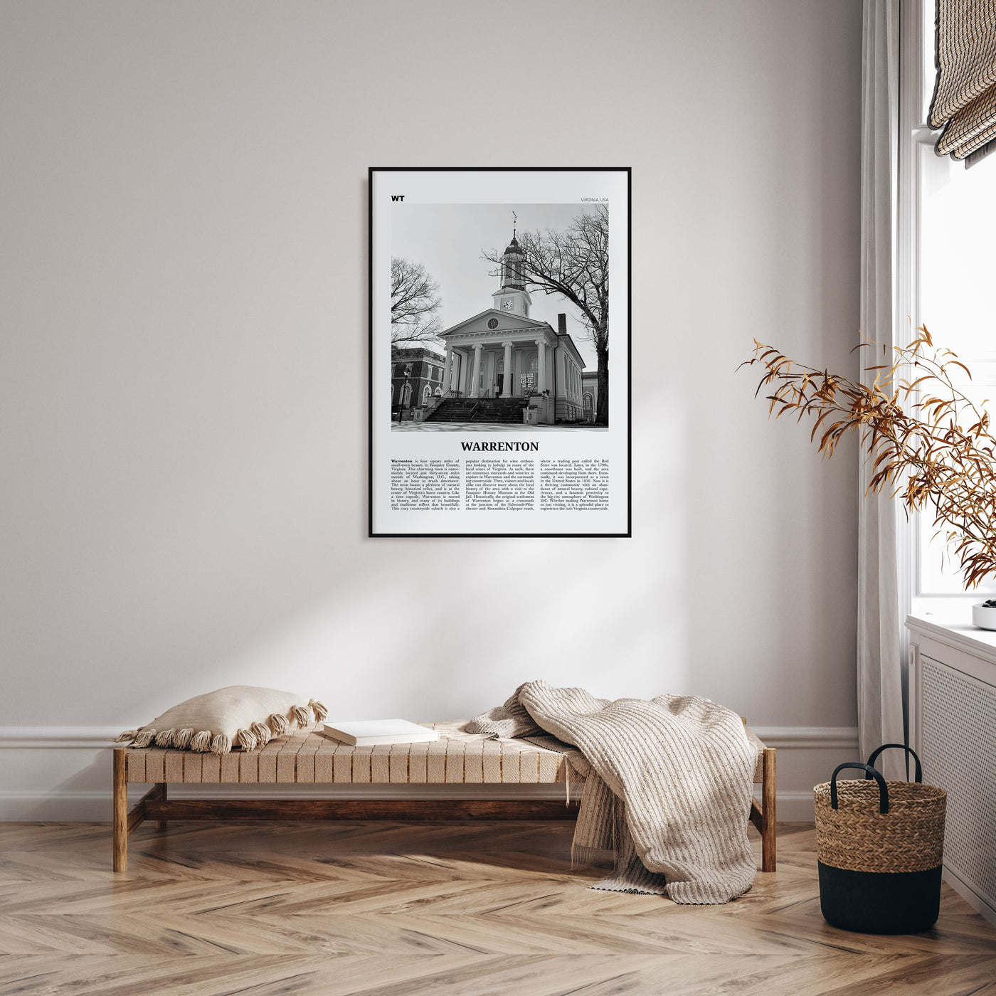 Warrenton Travel B&W Poster