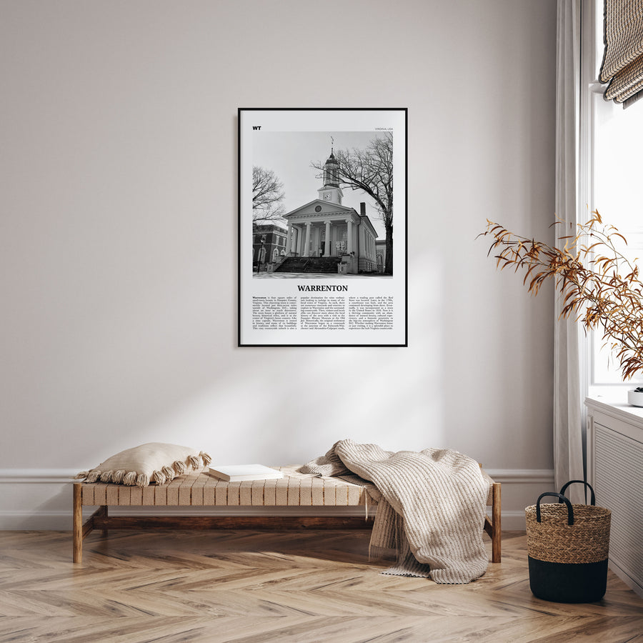 Warrenton Travel B&W Poster