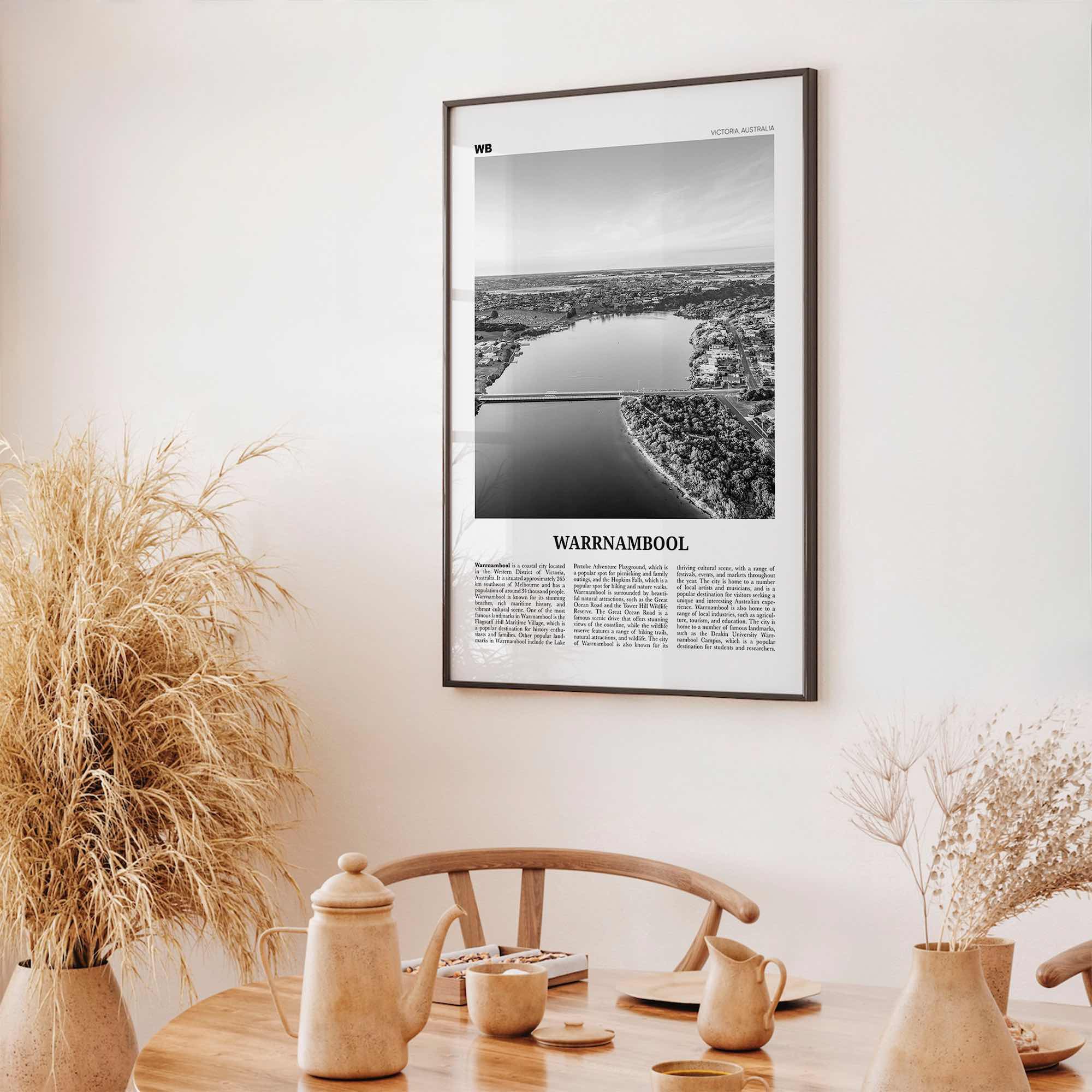 Warrnambool Print Black and White, Warrnambool Wall Art, Warrnambool Poster, Warrnambool Photo, Warrnambool Wall Décor, Warrnambool Map,
