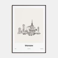Warsaw Drawn Poster