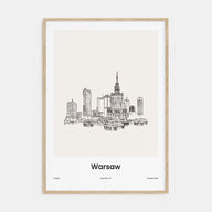 Warsaw Drawn Poster