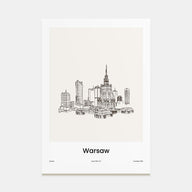 Warsaw Drawn Poster